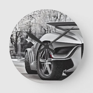 Relógio Redondo Elegância de Speedway: Clo do Entusiasta do Carro