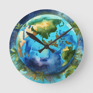 Relógio Redondo Elegância do eterno: blocos Design exclusivos para