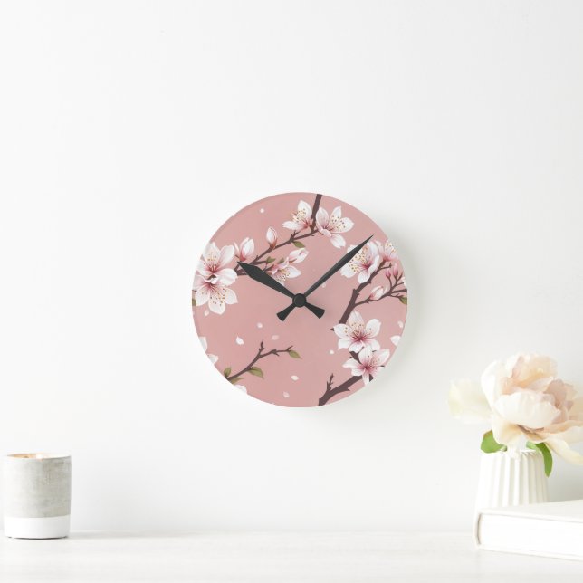 Relógio Redondo Elegant blossoms Clock (Lar)