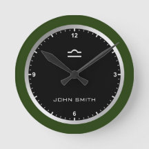 Elegante Verde Escuro Nome do Sinal Zodiac Persona