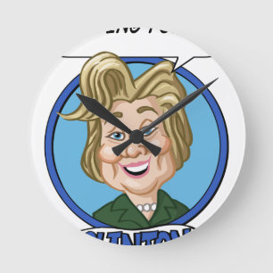 Relógio Redondo Eleição 2016 de Hilary Clinton