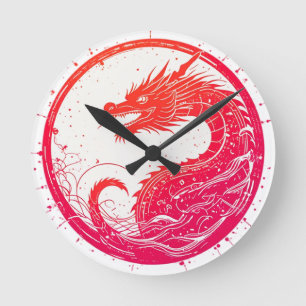 Relógio Redondo Emblem da Crimson Serpent
