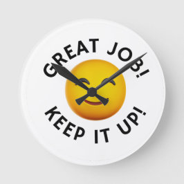 Relógio Redondo Emoji sorridente