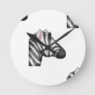 Relógio Redondo emoji zebra