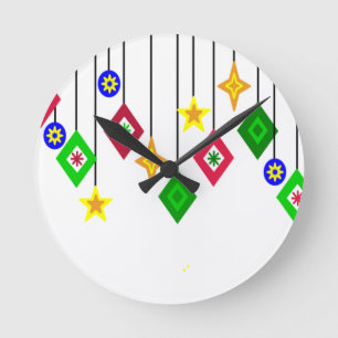 Relógio Redondo enfeites de natal 