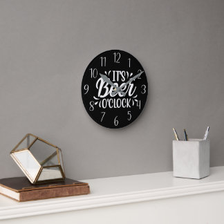 Relógio Redondo Engraçado É Cerveja O'Clock