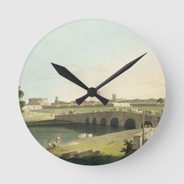 Relógio Redondo Entrada ocidental do forte St George, Madras, (Frente)