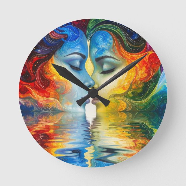 Relógio Redondo Entre espelho e memória (Frente)