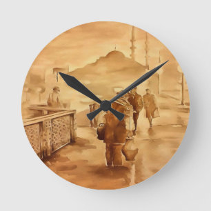 Relógio Redondo Entrega De Iogurte Em Istambul, Pintura Histórica