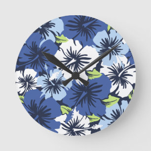 Relógio Redondo Epic Hibiscus Hawaiian Wall Clocks