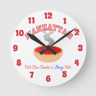 Relógio Redondo Equipe Manhattan Clam Chowder