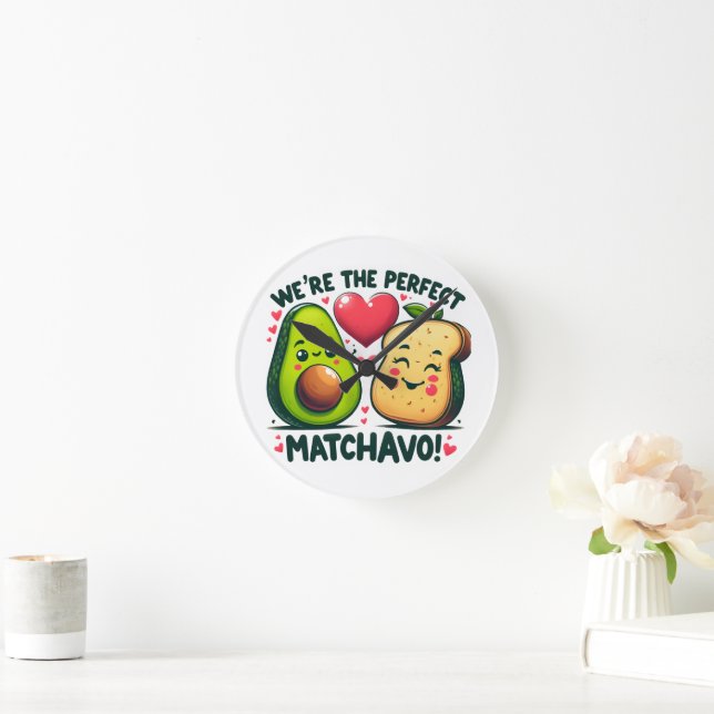 Relógio Redondo Eram os Casais Adoráveis do Perfeito Matchavo (Lar)