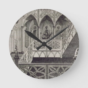 Relógio Redondo Escadaria no monte da morango, gravado por J.