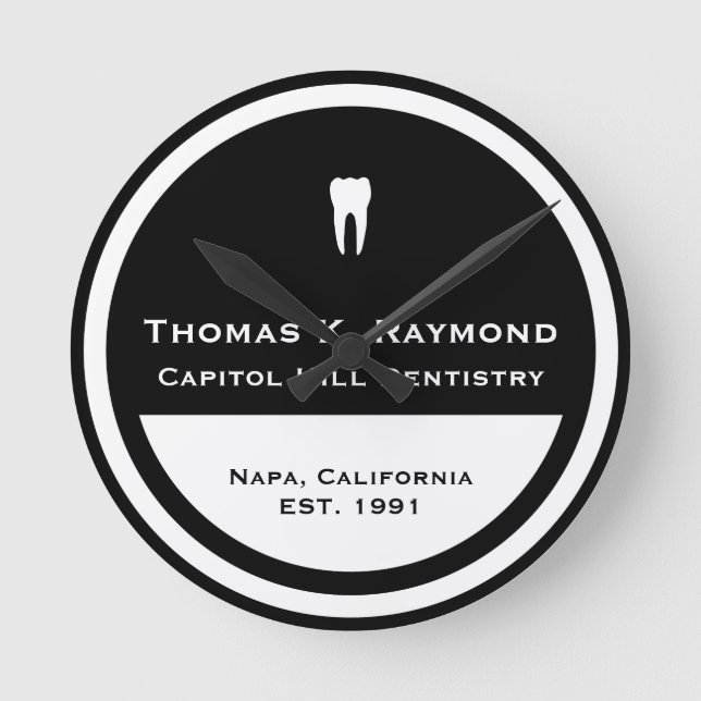 Relógio Redondo Escritório dental (Frente)