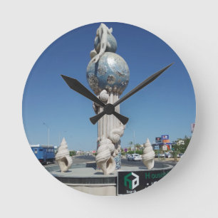 Relógio Redondo Escultura aos habitantes marinhos