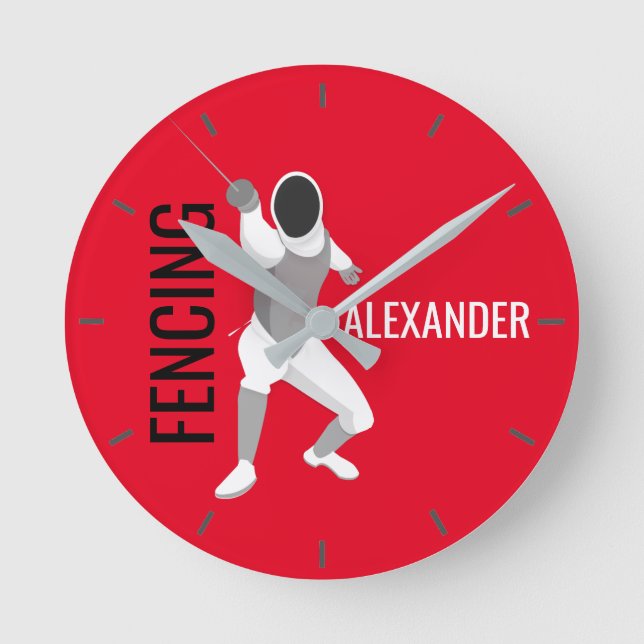 Relógio Redondo Esgrima (Frente)