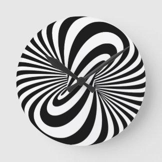Relógio Redondo Espiral da ilusão óptica 3D