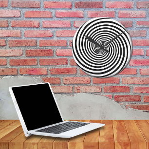 Relógio Redondo Espiral de Hipnose de Curva de Tempo