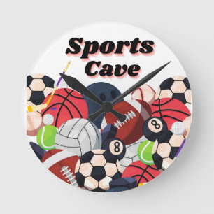 RELÓGIO REDONDO ESPORTES CAVE WALL CLOCK