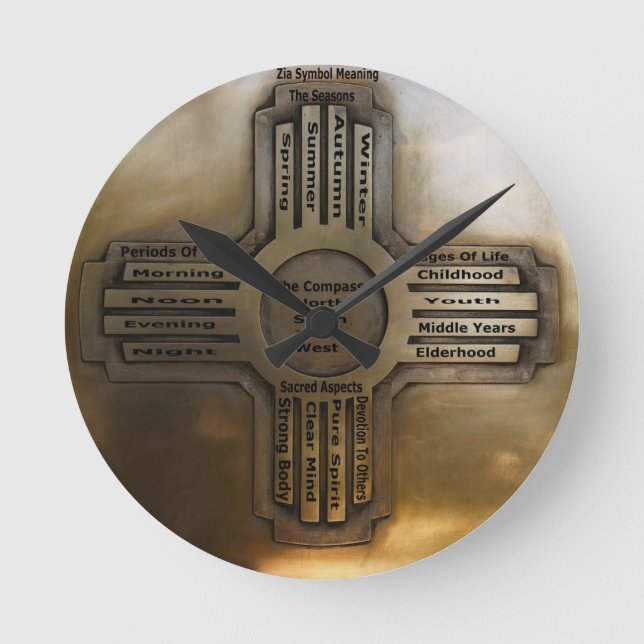 Relógio Redondo Estado Zia de New mexico (Frente)