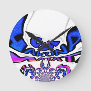 Relógio Redondo Estados Unidos Uma bela design de citação de texto