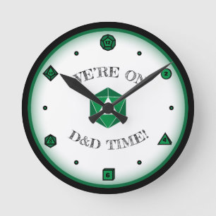 Relógio Redondo Estamos no Tempo D&D - VERDE
