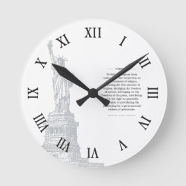 Relógio Redondo Estátua da Liberdade dos EUA 1rua Alteração Liberd