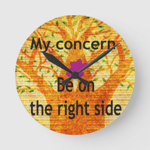 Relógio Redondo Esteja do lado direito