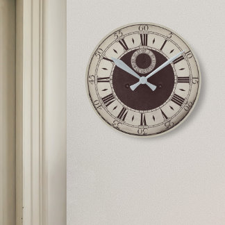 Relógio Redondo Estilo Antiquado Clássico Vintagem Numérica Romana