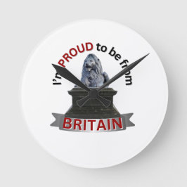 Relógio Redondo Estou orgulhoso de ser da Grã-Bretanha