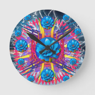 Relógio Redondo Estrela Flor