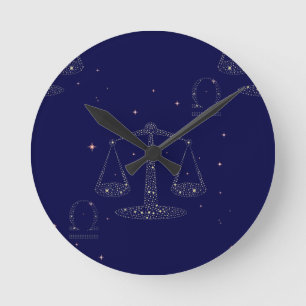 Relógio Redondo estrela libra