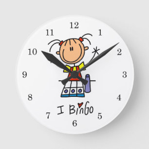 Relógio Redondo Eu Amo Bingo