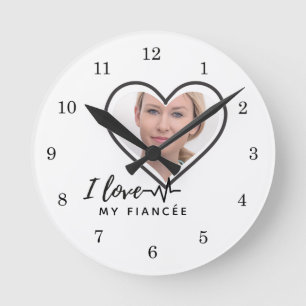 Relógio Redondo Eu Amo Minha noiva - O Melhor Amigo Personalizado