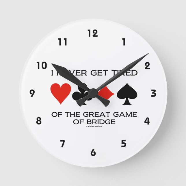 Relógio Redondo Eu Nunca Me Cansei Do Jogo Do Excelente Da Ponte (Frente)