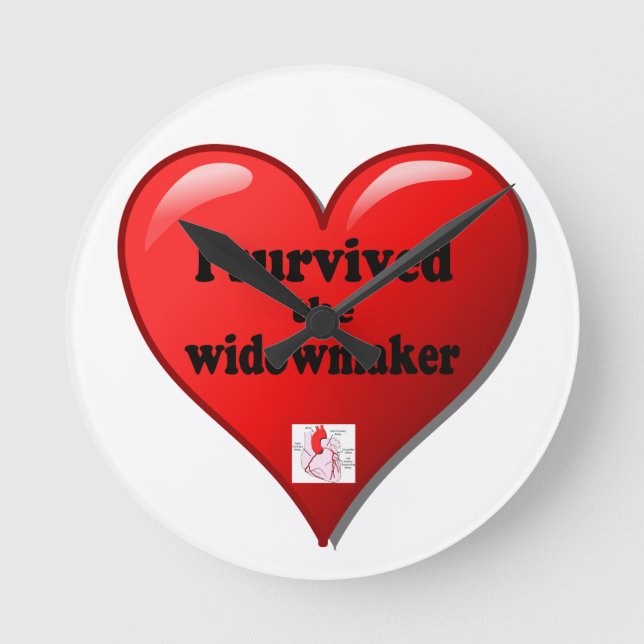 Relógio Redondo Eu Sobrevivi ao Viúvo (Frente)