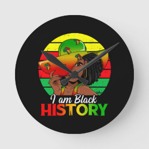 Relógio Redondo Eu Sou História Negra Africana América