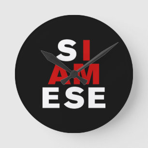 RELÓGIO REDONDO EU SOU SIAMÊS