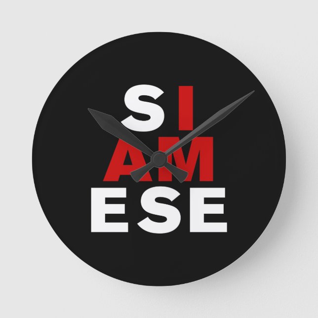 RELÓGIO REDONDO EU SOU SIAMÊS (Frente)