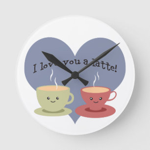 Relógio Redondo Eu te amo um café da manhã!