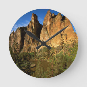 Relógio Redondo EUA, Oregon, Granite Cliffs Em Smith Rock State