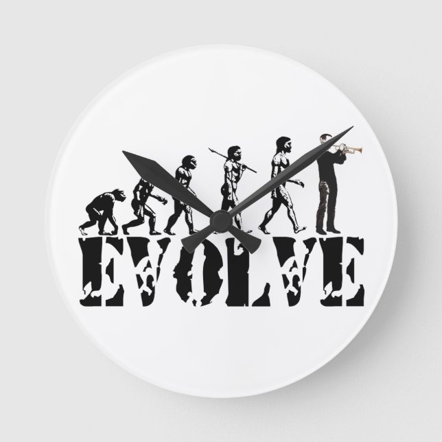 Relógio Redondo Evolução musical da música da banda do cornetim do (Frente)