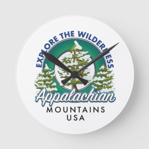 Relógio Redondo Explorar a natureza das montanhas Appalachian
