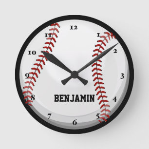 Relógio Redondo Fã de basebol