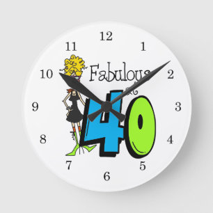 Relógio Redondo Fabuloso louro no aniversário 40