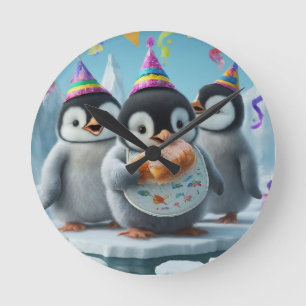 Relógio Redondo Faça de cada dia uma aventura! Pinguim educacional