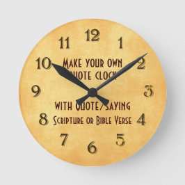 Relógio Redondo Faça sua Bíblia verso ou aspas