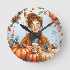 Relógio Redondo Fall themed Wall Clock