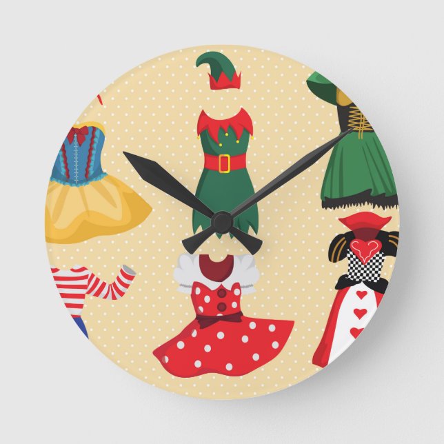 Relógio Redondo fantasias de halloween (Frente)