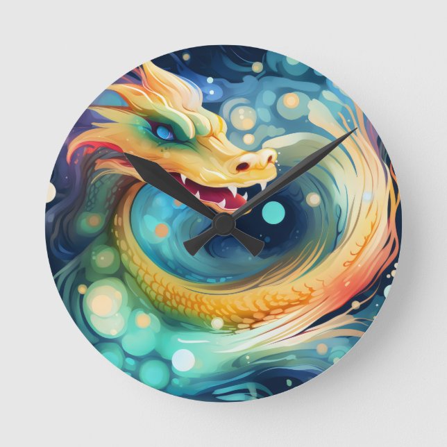 Relógio Redondo Fantasy Dragon Dream Animal 1 (Frente)
